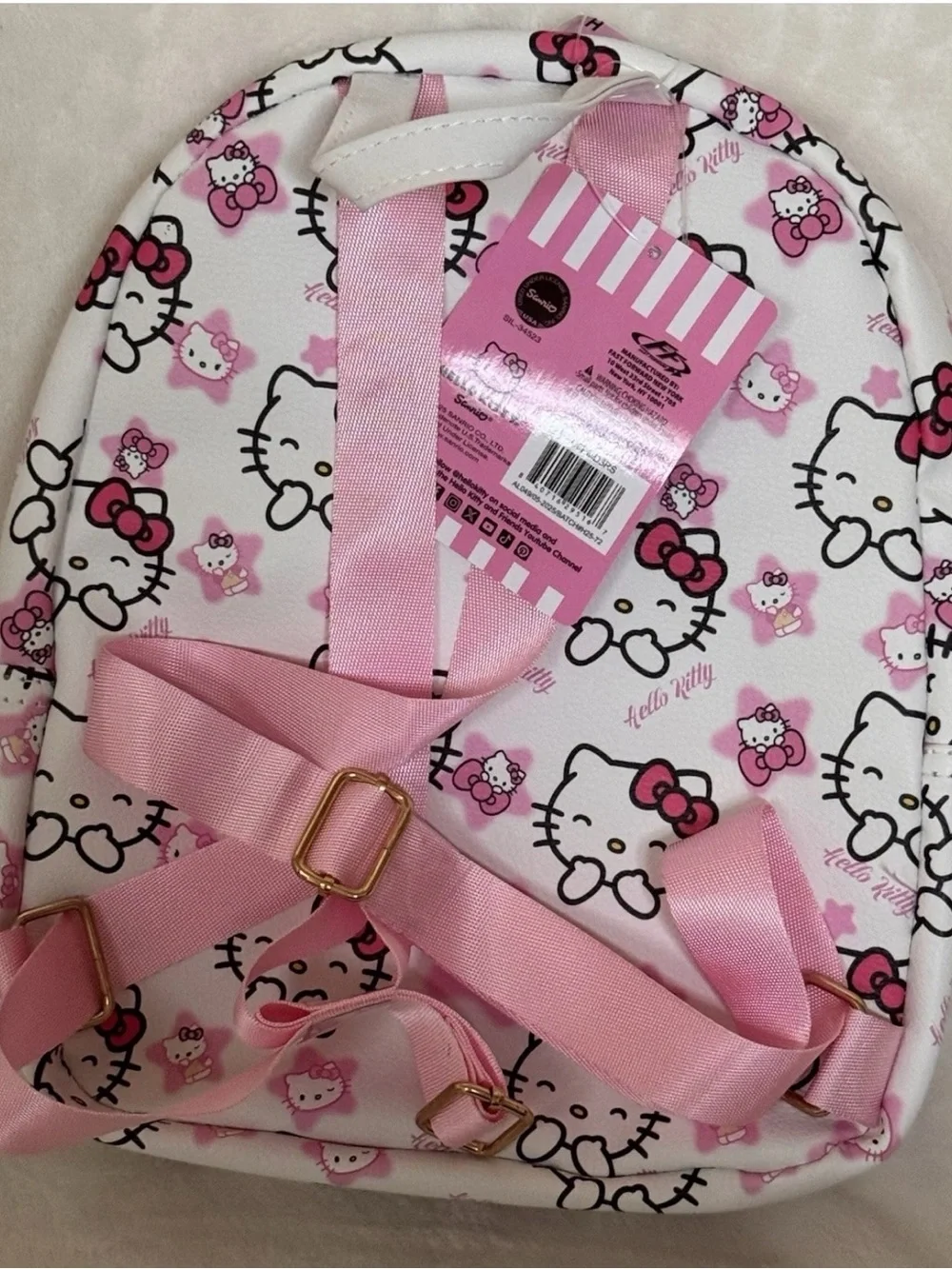 Hello Kitty Faux Pebbled Leather Mini Backpack